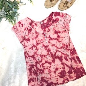 Free People We The Free Tie Dye Henley Tee XS